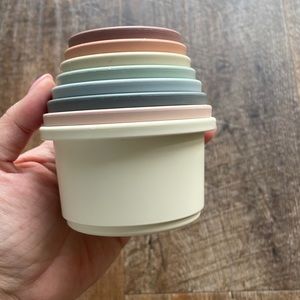 Mushie stacking cups